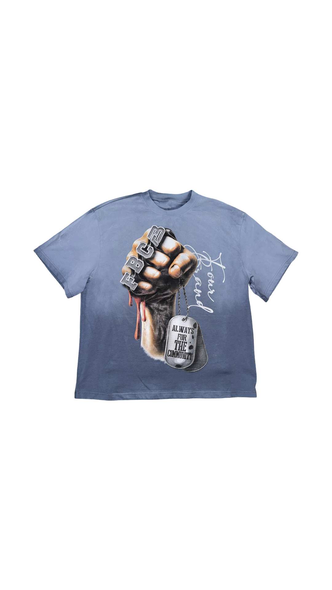 FBC DOG TAG TEE (BLUE)