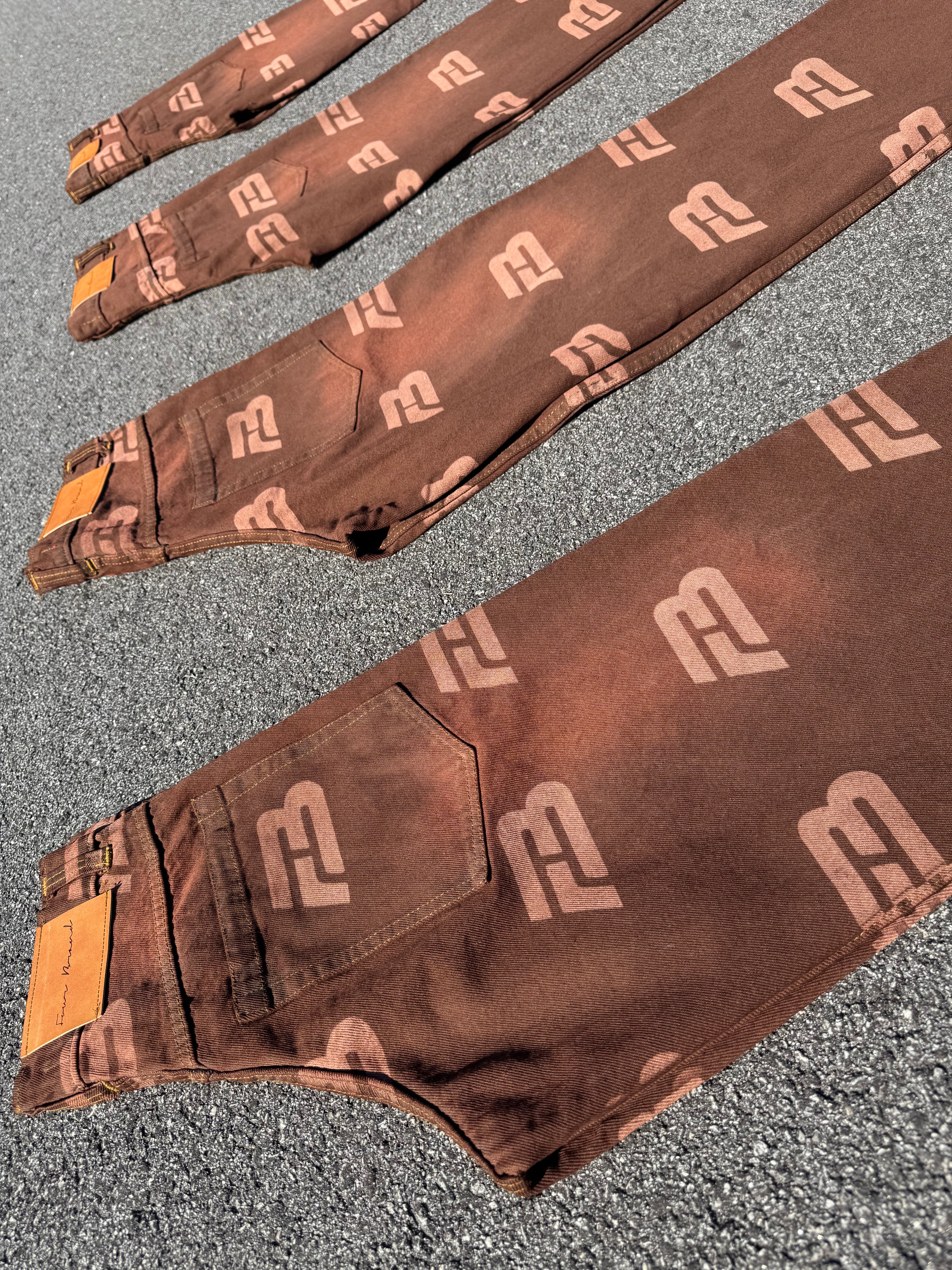 FBC BROWN BAGGY DENIM JEANS