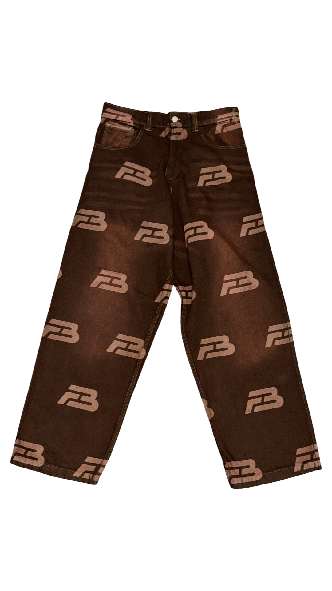 FBC BROWN BAGGY DENIM JEANS