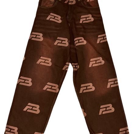 FBC BROWN BAGGY DENIM JEANS